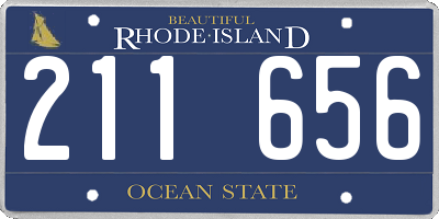 RI license plate 211656