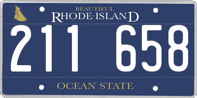 RI license plate 211658