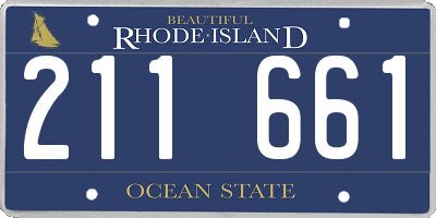 RI license plate 211661