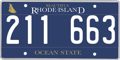 RI license plate 211663