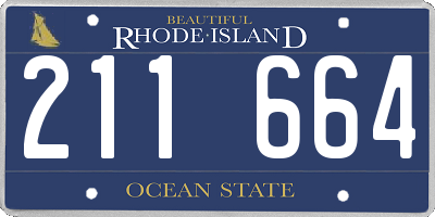 RI license plate 211664