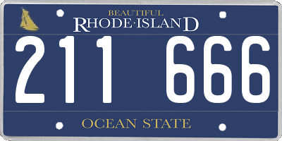 RI license plate 211666
