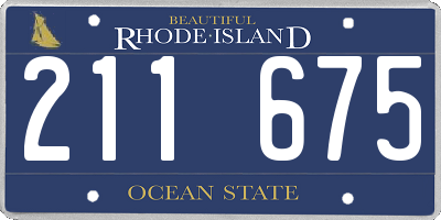 RI license plate 211675