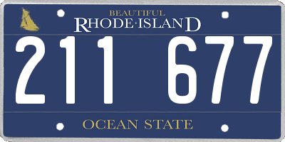 RI license plate 211677