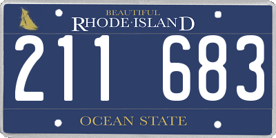 RI license plate 211683