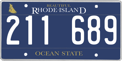 RI license plate 211689