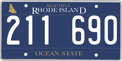 RI license plate 211690