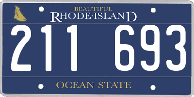 RI license plate 211693