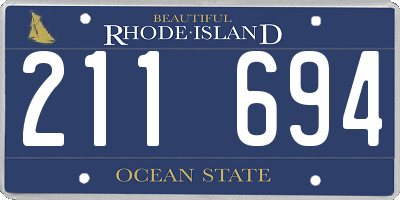 RI license plate 211694