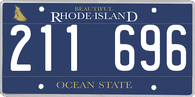 RI license plate 211696