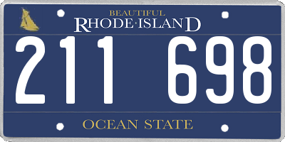 RI license plate 211698
