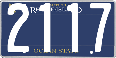 RI license plate 2117