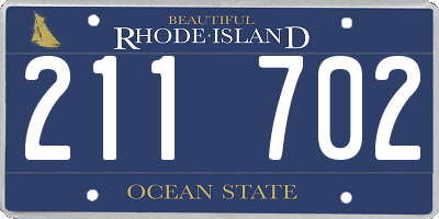 RI license plate 211702