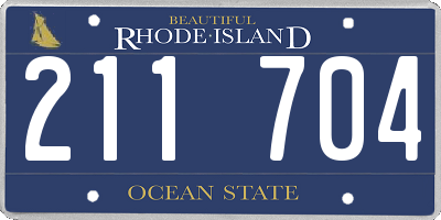 RI license plate 211704