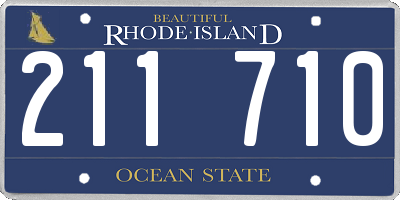 RI license plate 211710