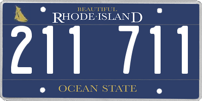 RI license plate 211711