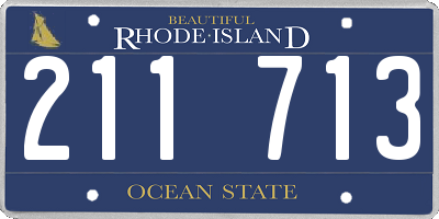 RI license plate 211713