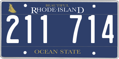 RI license plate 211714