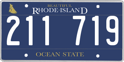 RI license plate 211719