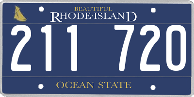 RI license plate 211720