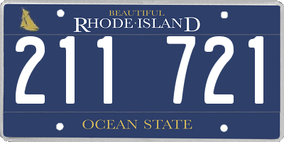 RI license plate 211721