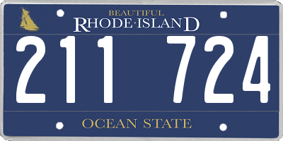 RI license plate 211724