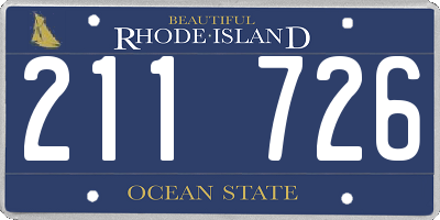 RI license plate 211726