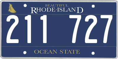 RI license plate 211727