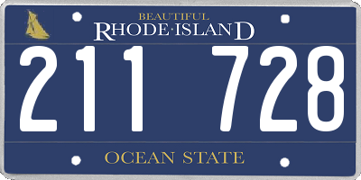 RI license plate 211728