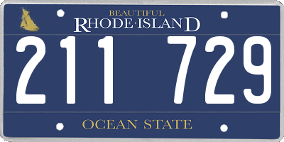 RI license plate 211729
