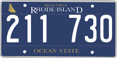 RI license plate 211730