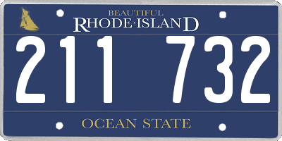 RI license plate 211732
