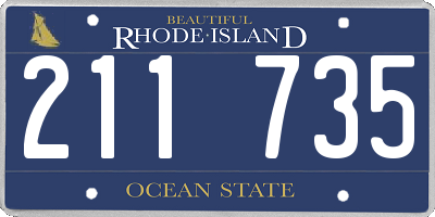 RI license plate 211735