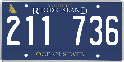 RI license plate 211736