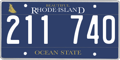 RI license plate 211740