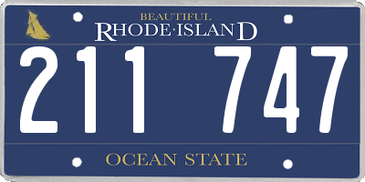 RI license plate 211747
