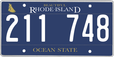 RI license plate 211748