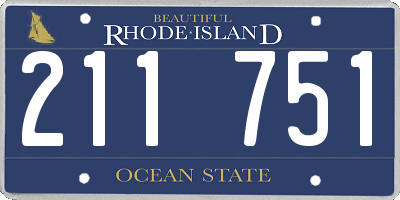 RI license plate 211751