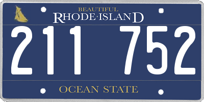 RI license plate 211752