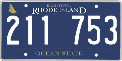 RI license plate 211753