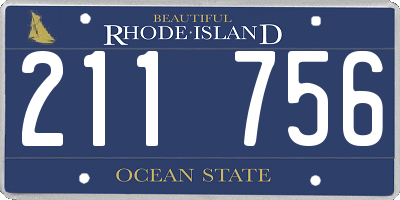 RI license plate 211756