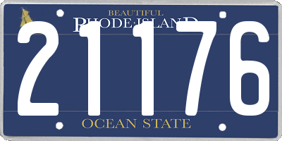 RI license plate 21176