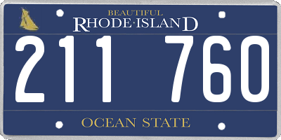 RI license plate 211760