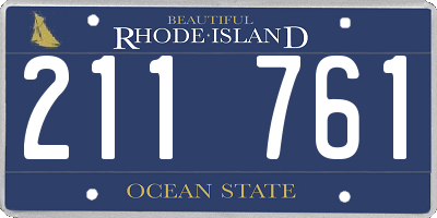 RI license plate 211761