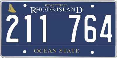 RI license plate 211764