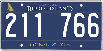 RI license plate 211766