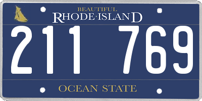 RI license plate 211769