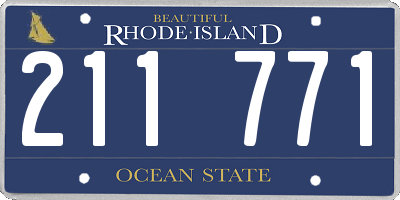RI license plate 211771