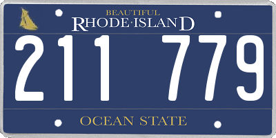 RI license plate 211779