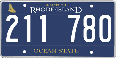 RI license plate 211780